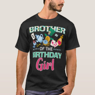 Brother Of The Birthday Girl Onederland Pink Teal  T-Shirt