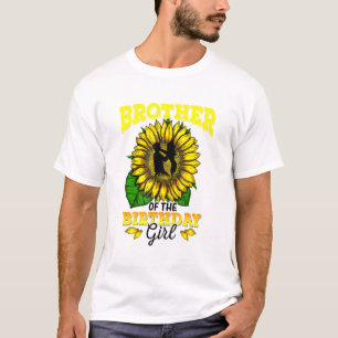 Brother Of The Birthday Girl Sunflower Birthday Pa T-Shirt