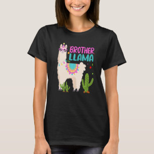 Brother Of The Birthday Llama Girl Matching Family T-Shirt