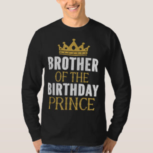 Brother Of The Birthday Prince Boys Bday Party Gif T-Shirt