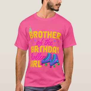 Brother Of The Birthday Roller Girl Roller Skating T-Shirt