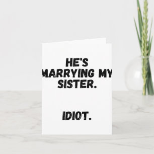 Brother Of The Bride Bachelor Party Apparel Card