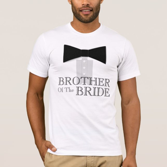 Brother of the Bride Bow Tie T-Shirt (Front)