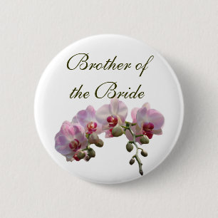 brother of the bride/groom 6 cm round badge