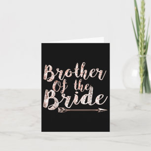 Brother Of The Bride Groom Wedding Bachelor Party Card