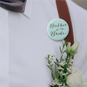 Brother of the Bride Wedding Bridal Party Button
