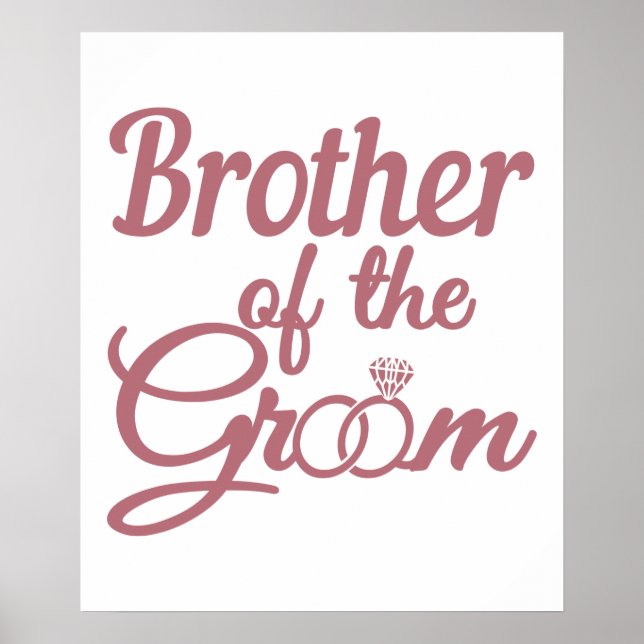 Brother Of The Groom Wedding Family Matching Poster (Front)