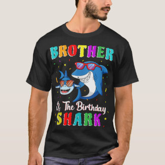 Brother Of The Shark Birthday Family Birthday Litt T-Shirt