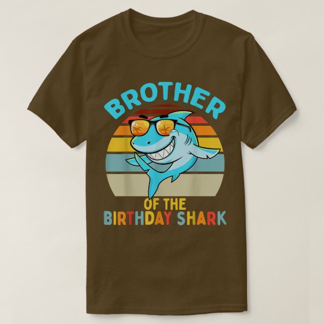 Brother of the Shark Birthday Matching Family  T-Shirt (Design Front)