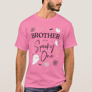 Brother Of The Spooky One Girl First Birthday Pink T-Shirt