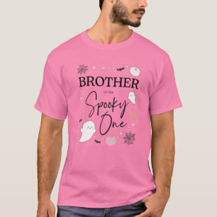 Brother Of The Spooky One Girl First Birthday Pink T-Shirt