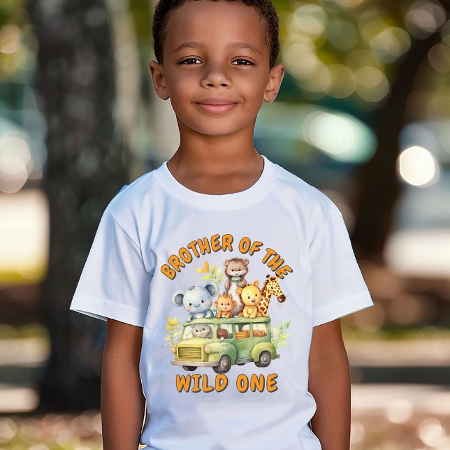 Brother of the Wild One safari animals birthday  T-Shirt (Creator Uploaded)