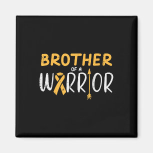 Brother Of Warrior Childhood Cancer Ribbon Awarene Magnet