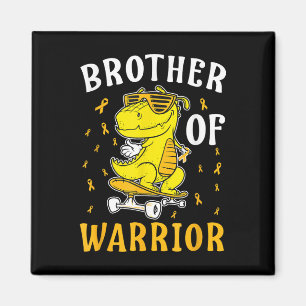 Brother Of Warrior Childhood Cancer Ribbon Awarene Magnet