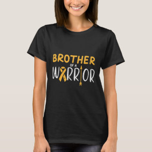 Brother Of Warrior Childhood Cancer Ribbon Awarene T-Shirt