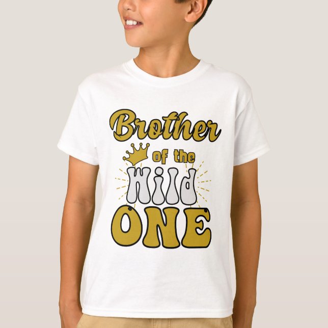 Brother of Wild One Birthday T-Shirt (Front)