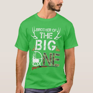 Brother ofhe Big One Birthday Boy Deer Hunter Camo T-Shirt