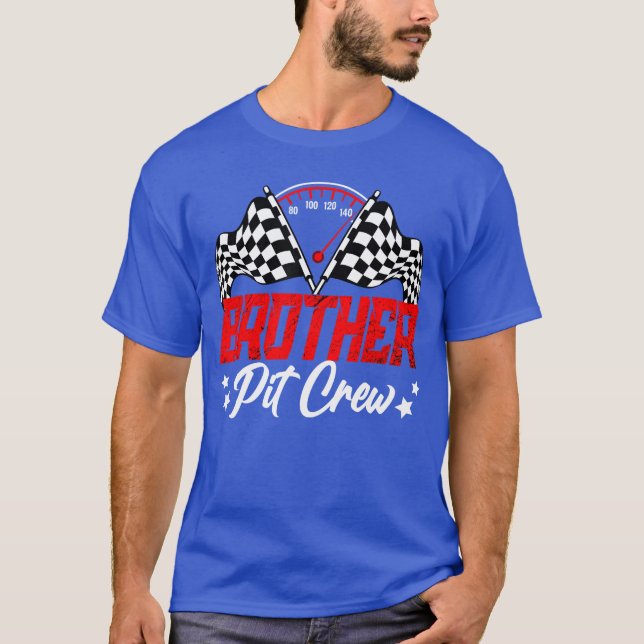 Brother Pit Crew Birthday Party Race Lover Racing  T-Shirt (Front)
