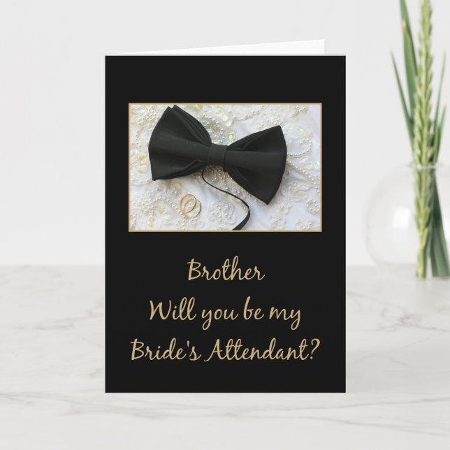 Brother  Please be bride's attendant - invitation (Front)