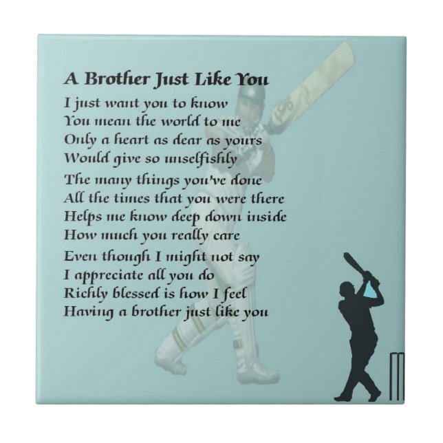 Brother Poem - Cricket Tile (Front)