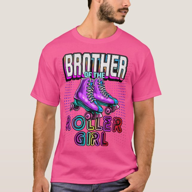 Brother Roller Girl Roller Skating Birthday Matchi T-Shirt (Front)