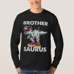 Brother Saurus  Boys Rex Bday Party Dinosaur T-Shirt