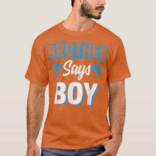 Brother Says Boy Cute Gender Reveal Team Blue Baby T-Shirt