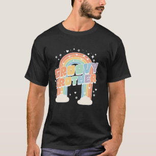 Brother Second Birthday Rainbow Two Groovy 2nd Bda T-Shirt
