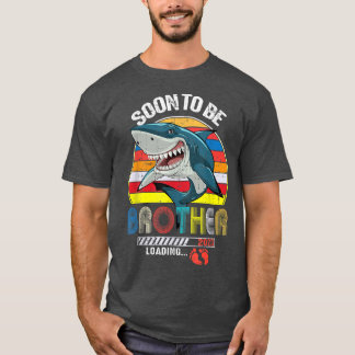 Brother Shark Fathers Day Soon to be Brother Est 2 T-Shirt