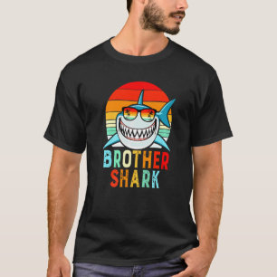 Brother Shark Vintage Retro Pyjamas Shark Family T-Shirt