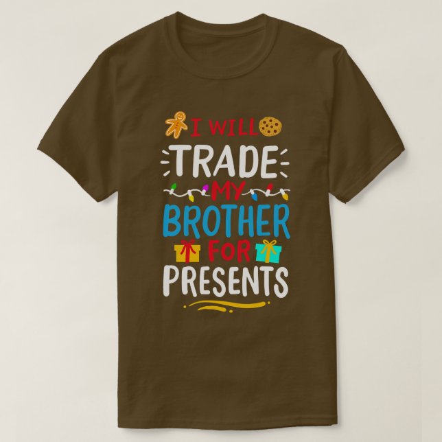 Brother Sibling Christmans T-Shirt (Design Front)