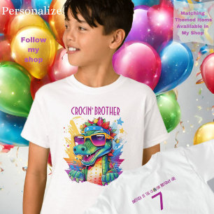 Brother Sister Cousin Crocodile Birthday Matching T-Shirt