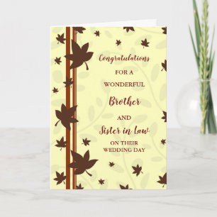Brother & Sister in Law Congratulations Card