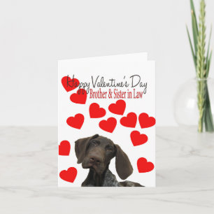 Brother & Sister in Law Glossy Grizzly Valentine Holiday Card