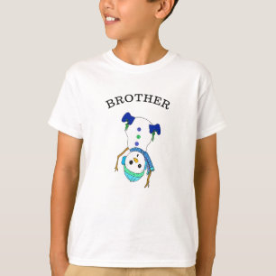 Brother Snowman Cute Whimsical Christmas T-Shirt