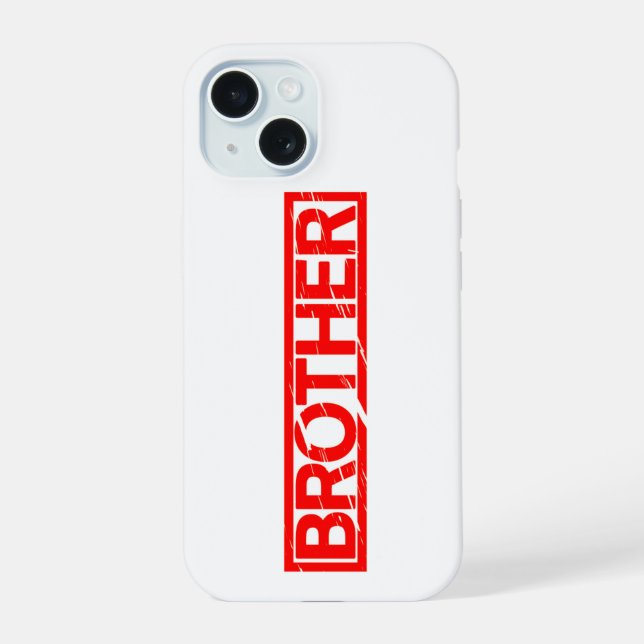 Brother Stamp iPhone 15 Case (Back)