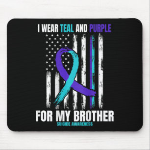Brother Suicide Awareness Prevention American Flag Mouse Pad