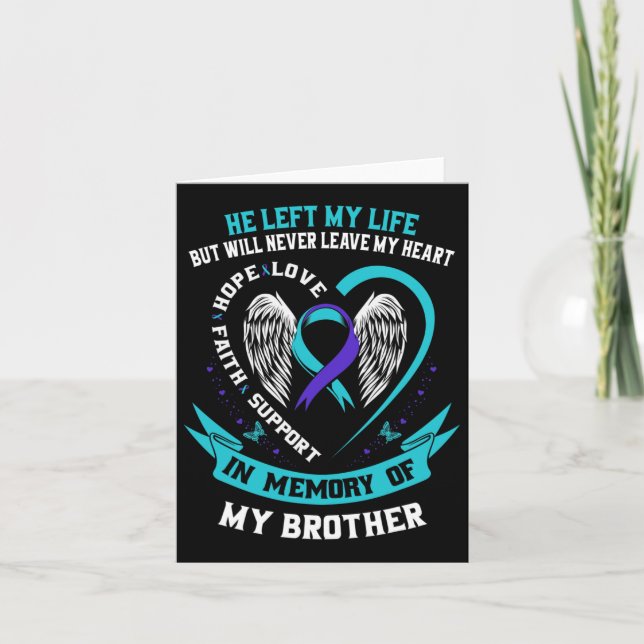 Brother Suicide Awareness Prevention Memorial Grap Card (Front)