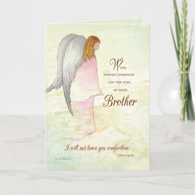 Brother Sympathy Angel Card (Front)