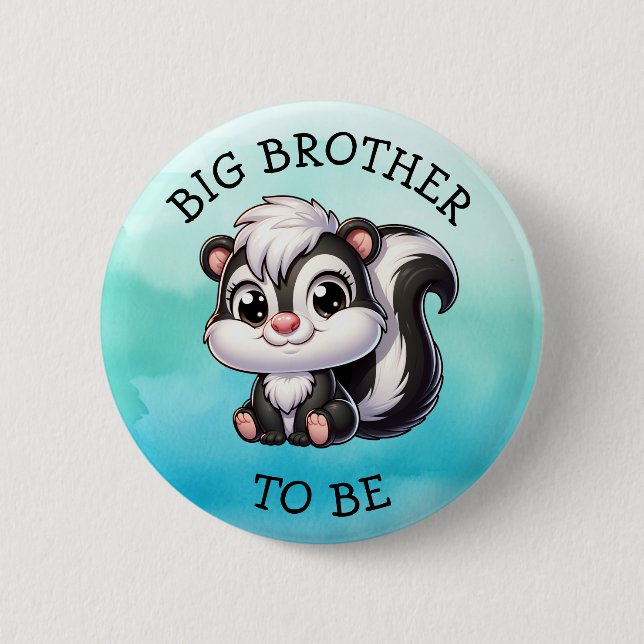 Brother To Be | Woodland Creatures Baby Shower  6 Cm Round Badge (Front)