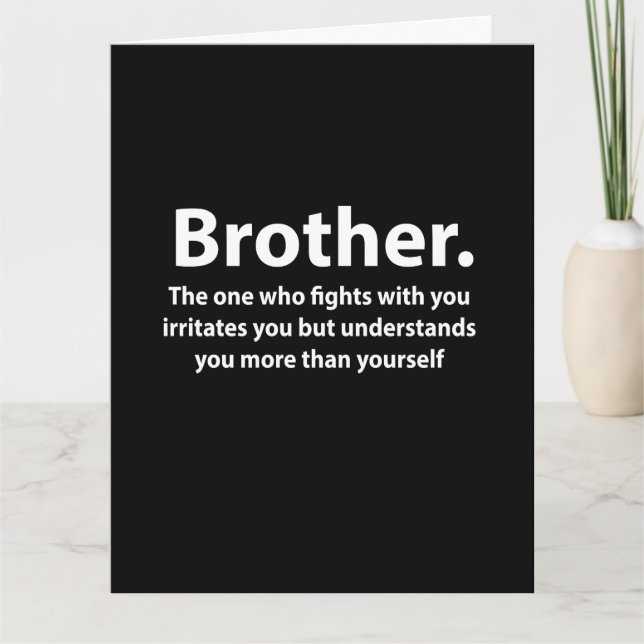 Brother Typography Brother Card (Front)