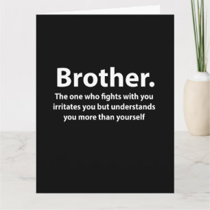 Brother Typography Brother Card