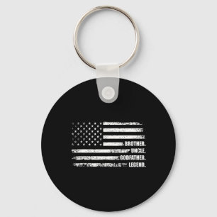 Brother Uncle Godfather Legend Fun Best Funny Uncl Key Ring