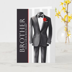 Brother Walk Me Down the Aisle Wedding Request Card