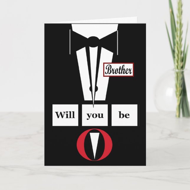 BROTHER Wedding Invitation - BEST MAN (Front)