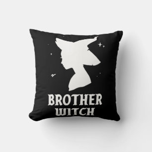 Brother Witch Funny Spooky Matching Halloween Cushion