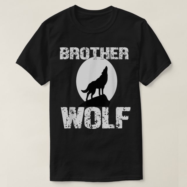 Brother Wolf Shirt Matching Family Tribe Wolves Mo (Design Front)