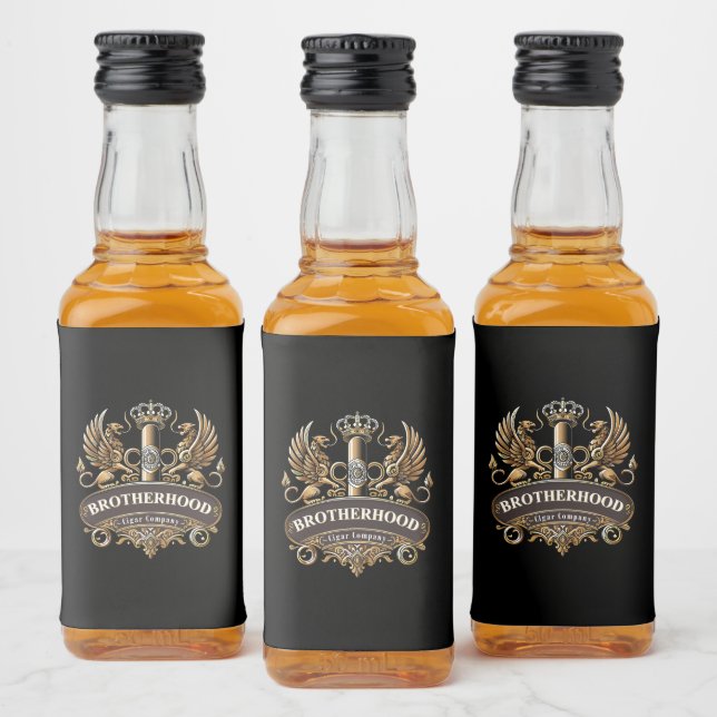 Brotherhood Cigar Company  Liquor Bottle Label (Bottles)