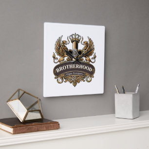 Brotherhood Cigar Company Square Wall Clock