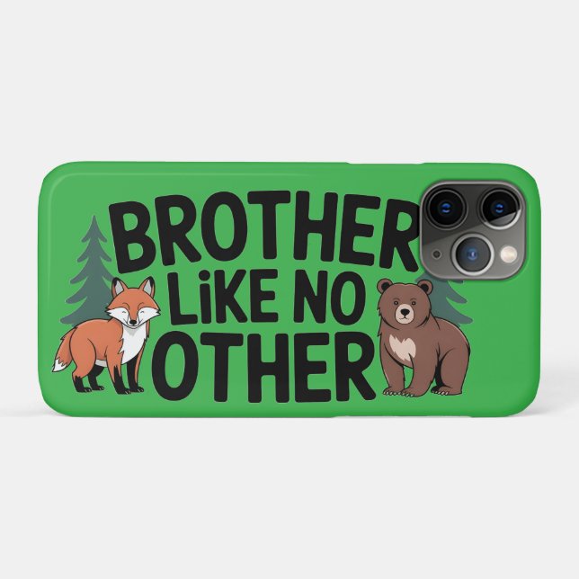 Brotherhood Graphic: Fox and Bear Illustration Case-Mate iPhone Case (Back (Horizontal))
